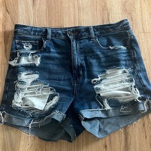 American eagle denim mom shorts high waist size 12